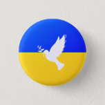 Ukraine Flag Peace Dove Button Freedom Support<br><div class="desc">Ukraine Buttons Peace - Ukrainian Flag - Freedom Support - Solidarity - Strong Together - Freedom Victory ! Let's make the world a better place - everybody together ! A better world begins - depends - needs YOU too ! You can transfer to 1000 Zazzle products. Resize and move or...</div>
