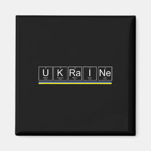 Ukraine Flag Periodic Table Elements Ukrainian Sup Magnet