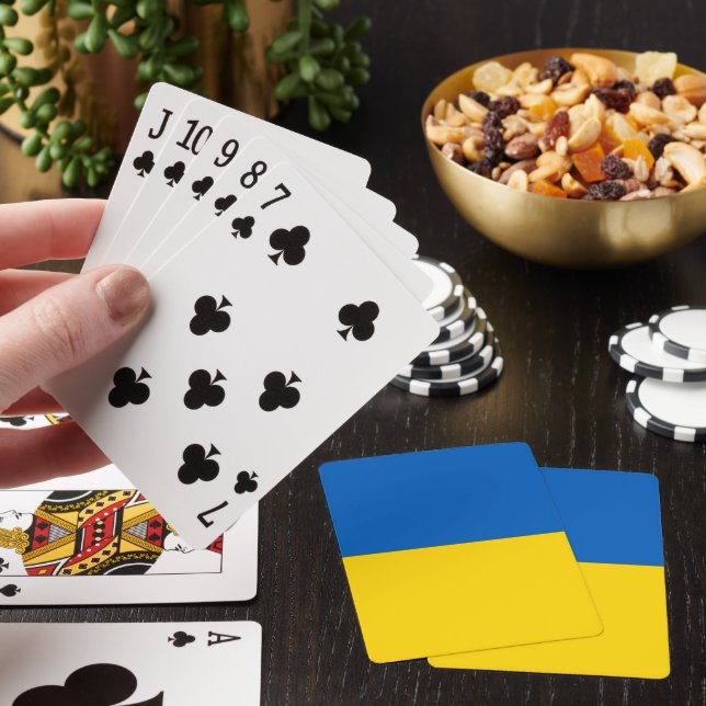Ukraine flag playing cards (In Situ)
