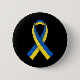 Ukraine Flag Pocket Ribbon Ukrainian Flag 6 Cm Round Badge