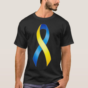 Ukraine Flag Pocket Ribbon Ukrainian Flag Support T-Shirt