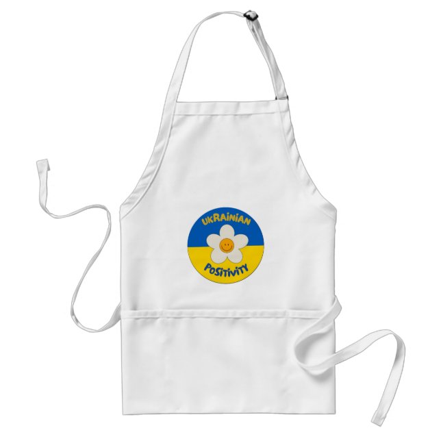 Ukraine Flag Positive, Ukraine Country Flag,Funny  Standard Apron (Front)
