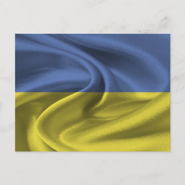 Ukraine Flag Postcard (Front)