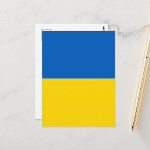 Ukraine flag postcard