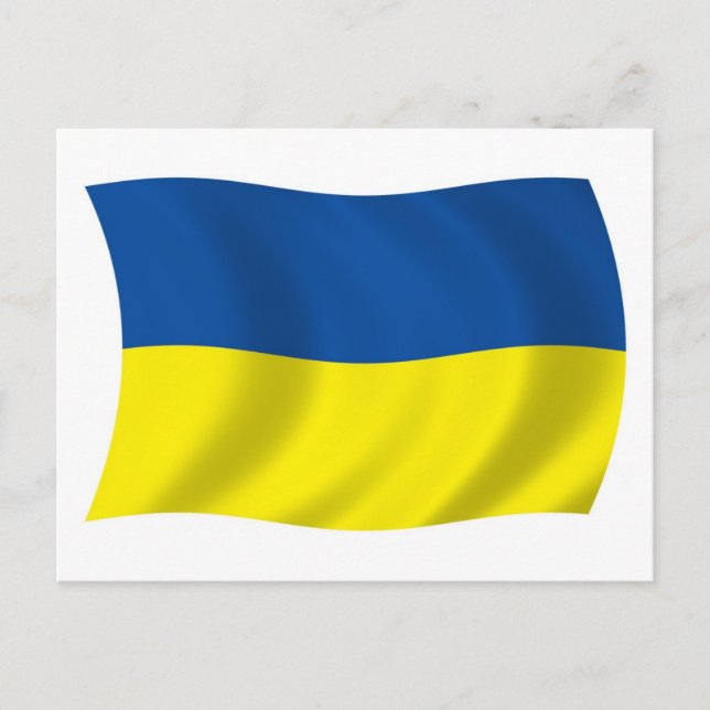 Ukraine Flag Postcard (Front)