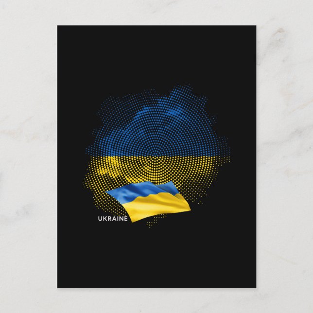Ukraine flag postcard (Front)