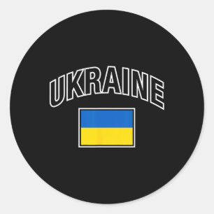 Ukraine Flag Proud Ukrainian Classic Round Sticker