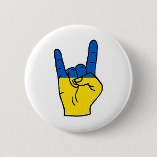 Ukraine Flag Proud Ukrainian Heritage Ukraine Rock 6 Cm Round Badge