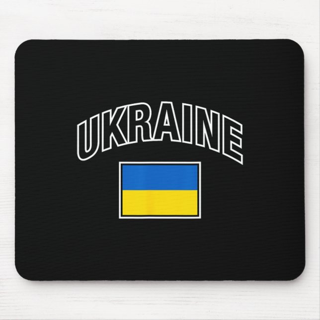 Ukraine Flag Proud Ukrainian  Mouse Pad (Front)