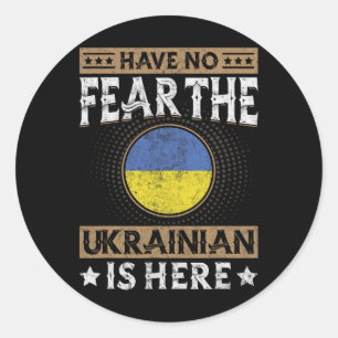 Ukraine Flag Proud Ukrainians Men And Women 2 Classic Round Sticker
