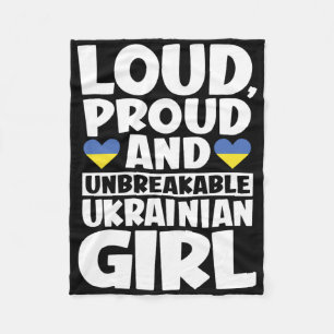 Ukraine Flag Proud Ukrainians Men And Women Fleece Blanket