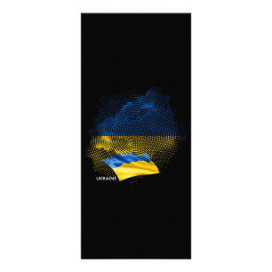 Ukraine flag rack card