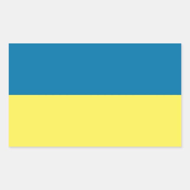 Ukraine Flag Rectangular Sticker (Front)