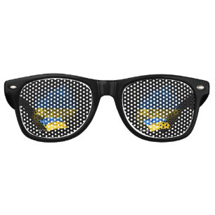Ukraine flag retro sunglasses