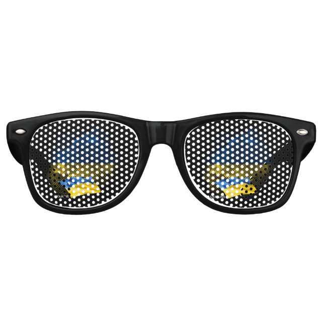 Ukraine flag retro sunglasses (Front)