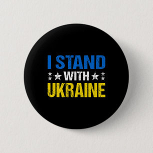 Ukraine Flag Retro Vintage Ukrainian Men Women Pat 6 Cm Round Badge