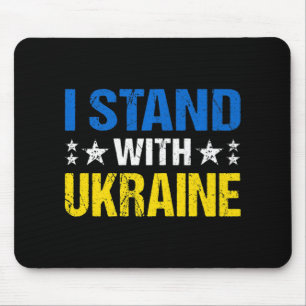 Ukraine Flag Retro Vintage Ukrainian Men Women Pat Mouse Pad