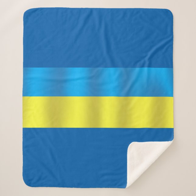 Ukraine Flag Sherpa Blanket (Front)