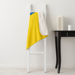 Ukraine flag sherpa blanket