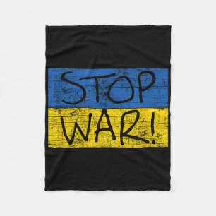 Ukraine Flag Shirt Stop War In The Ukraine Ukraini Fleece Blanket