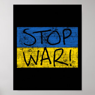 Ukraine Flag Shirt Stop War In The Ukraine Ukraini Poster