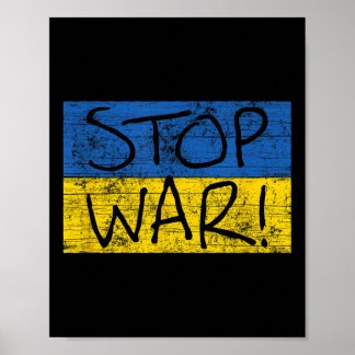 Ukraine Flag Shirt Stop War In The Ukraine Ukraini Poster