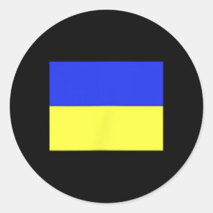 Ukraine Flag Shirt Ukrainian Army Green Classic Round Sticker