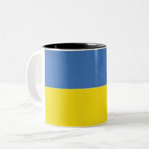 Ukraine Flag, Slava Ukraini Synyo-Zhovty Two-Tone Coffee Mug
