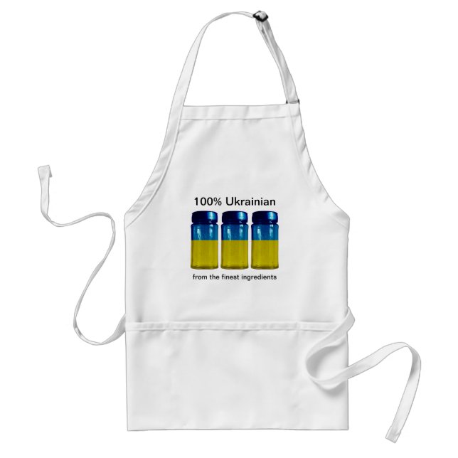 Ukraine Flag Spice Jars Apron (Front)