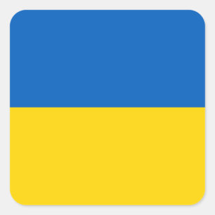 Ukraine Flag Square Sticker