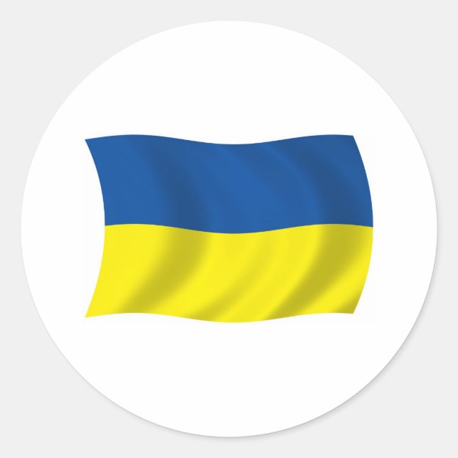 Ukraine Flag Sticker (Front)