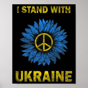 Ukraine Flag Sunflower I Stand With Ukraine Suppor Poster