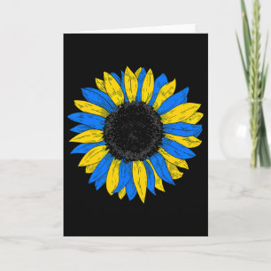 Ukraine Flag Sunflower Ukrainian Flag Vintage Card