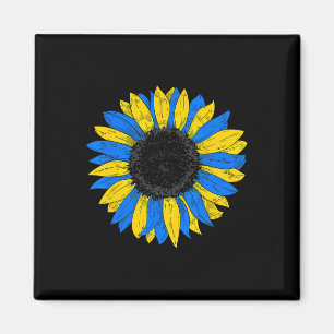 Ukraine Flag Sunflower Ukrainian Flag Vintage Magnet