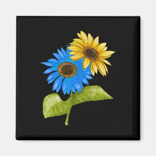 Ukraine Flag Sunflower Ukrainian Roots Proud Patri Magnet