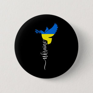 Ukraine Flag Sunflower Vintage Ukrainian Lover Ukr 6 Cm Round Badge