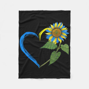 Ukraine Flag Sunflower Vintage Ukrainian Lovers Uk Fleece Blanket