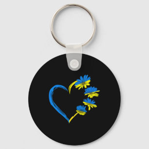Ukraine Flag Sunflower Vintage Ukrainian Lovers Uk Key Ring
