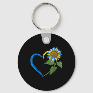 Ukraine Flag Sunflower Vintage Ukrainian Lovers Uk Key Ring