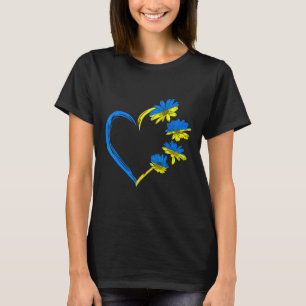 Ukraine Flag Sunflower Vintage Ukrainian Lovers Uk T-Shirt