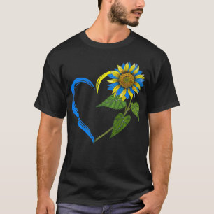 Ukraine Flag Sunflower Vintage Ukrainian Lovers Uk T-Shirt