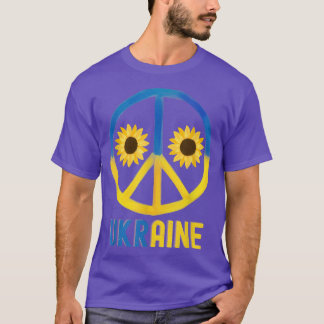 Ukraine Flag Sunflower Vintage Ukrainian Support L T-Shirt
