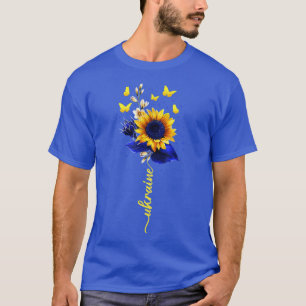 Ukraine Flag Sunflower Vintage Ukrainian Support U T-Shirt