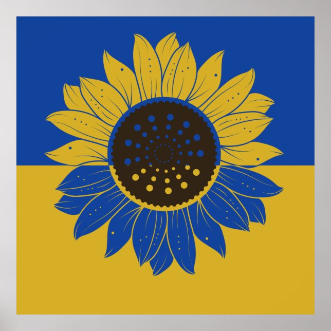  Ukraine Flag sunflowers, Ukraine Country Flag Poster (Front)