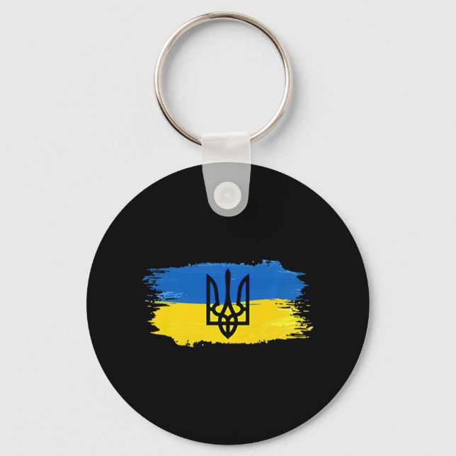 Ukraine Flag Support Love Ukrainian Ukraine Pride  Key Ring (Front)