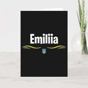 Ukraine Flag T Ukrainian Birthday Name Emiliia Card