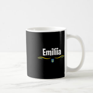 Ukraine Flag T Ukrainian Birthday Name Emiliia Coffee Mug