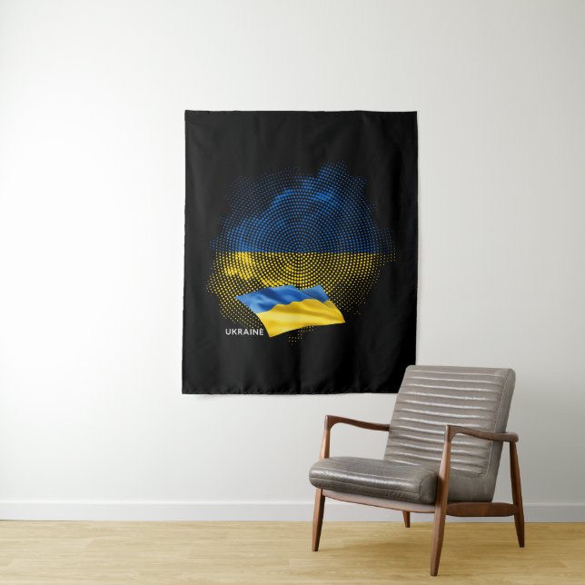 Ukraine flag tapestry (In Situ)