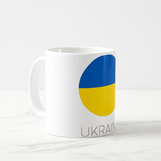 Ukraine Flag Travel Coffee Mug (Front Left)