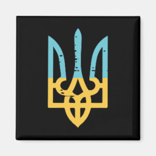 Ukraine Flag Trident Pocket Ukrainian Crest Women  Magnet